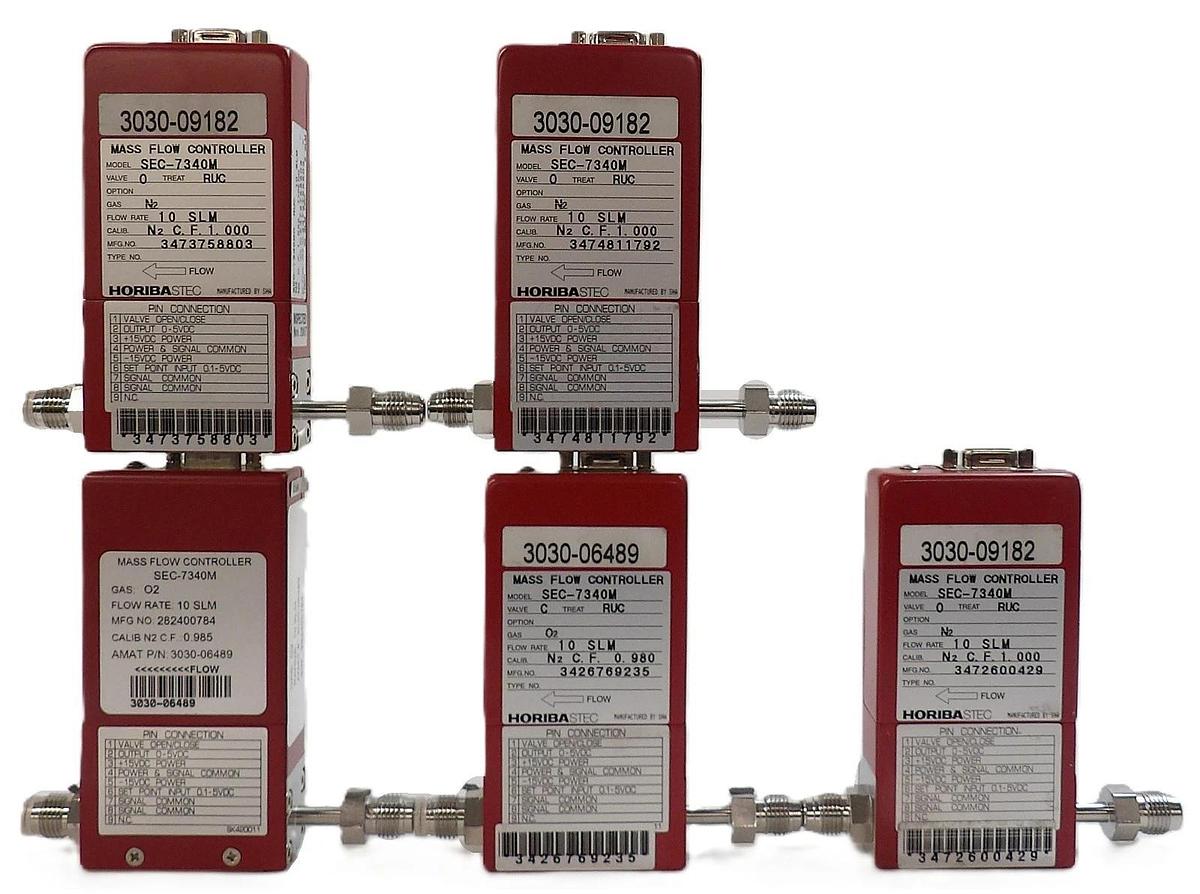 Used Horiba STEC SEC-7340M Mass Flow Controller MFC 10 SLM Reseller Lot of 5 Surplus
