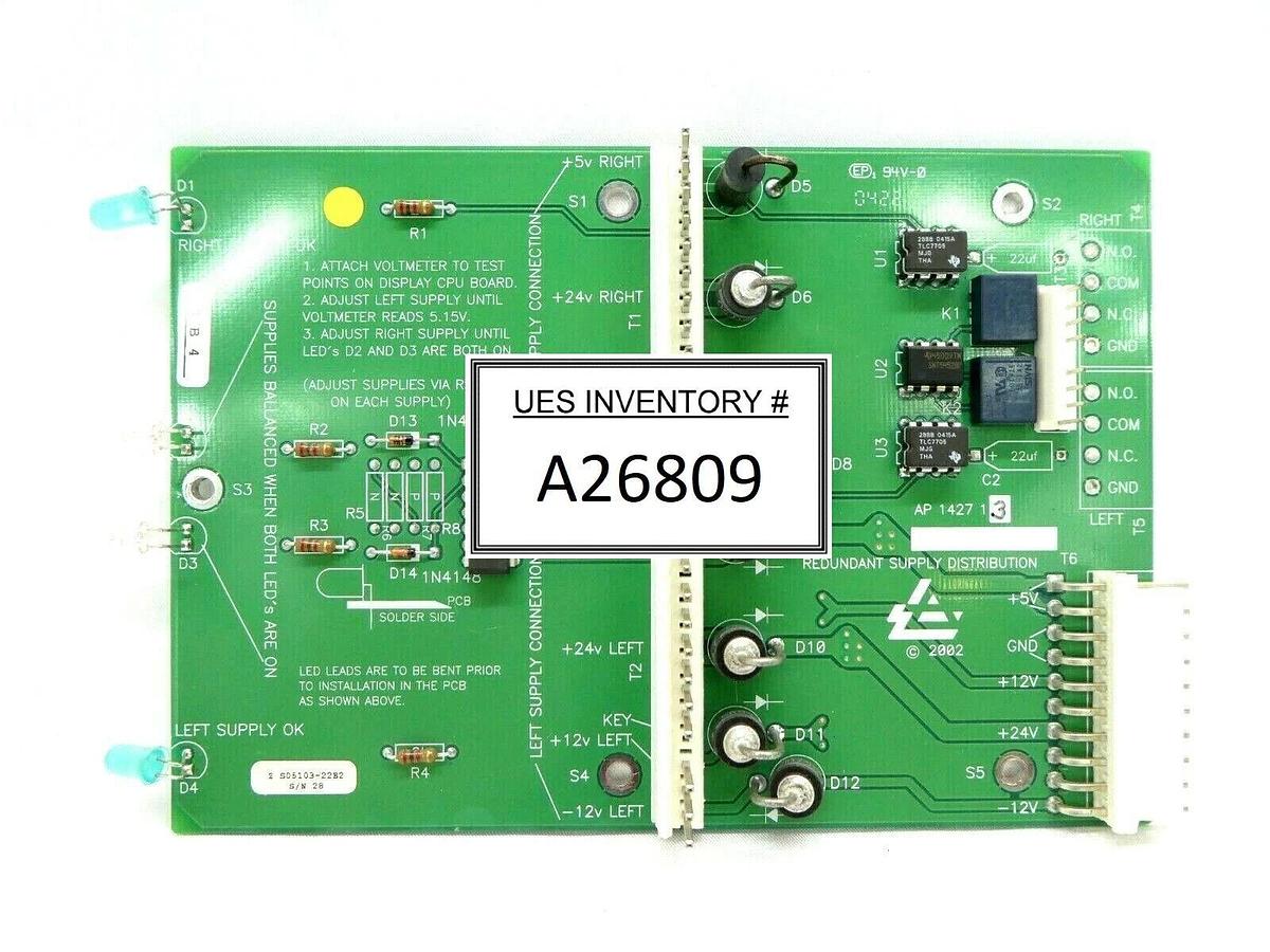 Used Air Products AP142713 Redundant Supply Distribution Board PCB Working Surplus