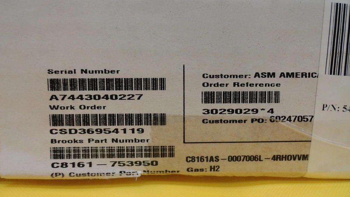 Used UNIT Instruments UFC-8161 Mass Flow Controller 6 SLM H2 ASM 54-123498A42 New