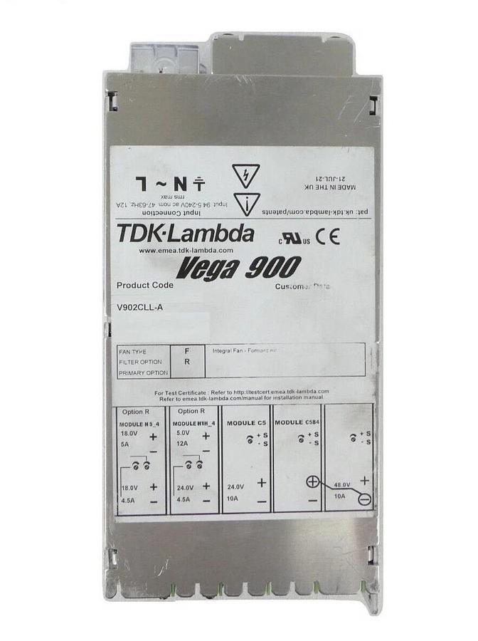 Used TDK-Lambda V902CLL-A Power Supply Vega 900 Sciex 5065332 with Cables Working
