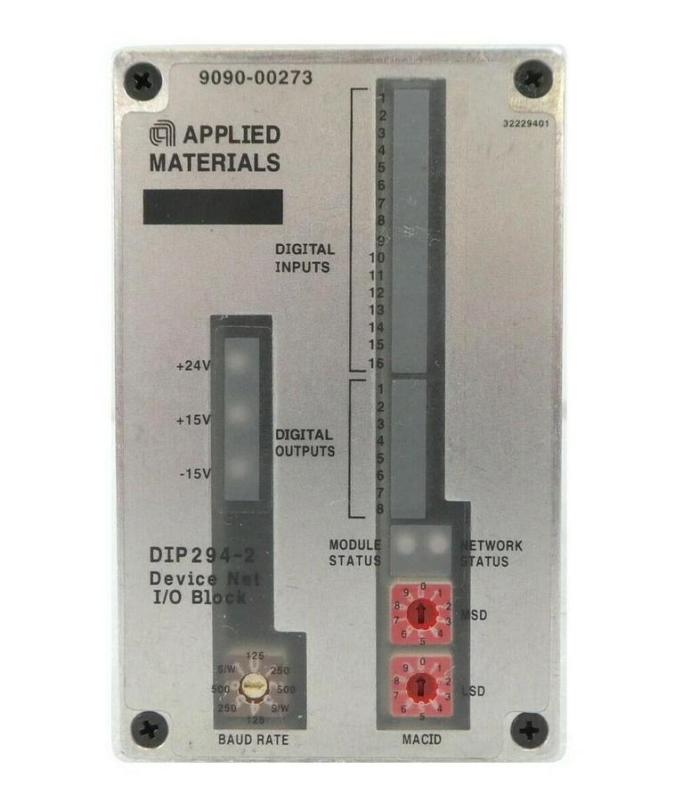 Used AMAT Applied Materials 9090-00273 DeviceNet I/O Block DIP294-2 Working Surplus
