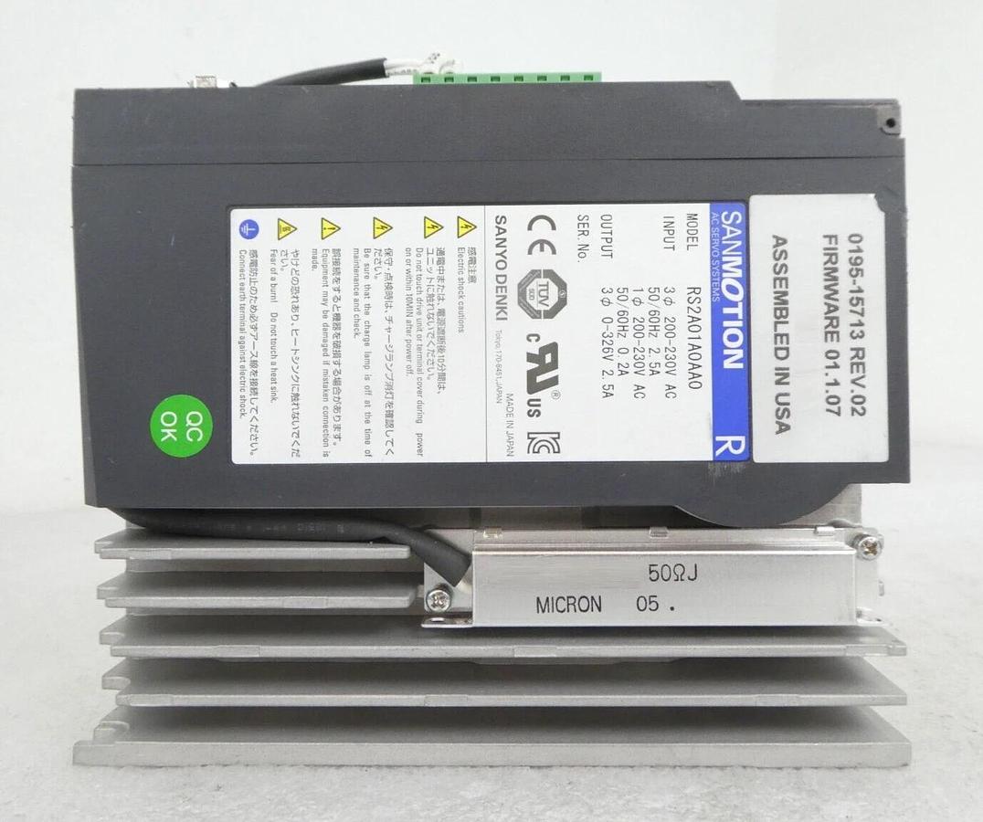 Used Sanyo Denki RS2A01A0AA0 Servo Drive SANMOTION Reseller Lot of 3 Working Surplus