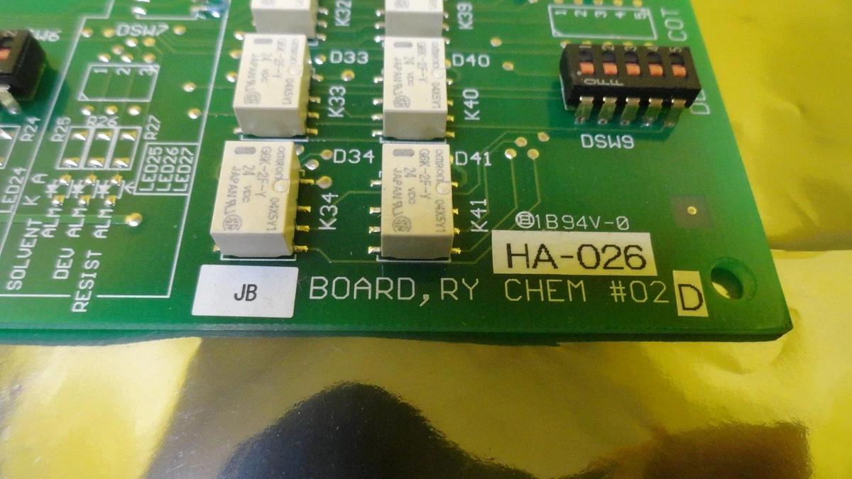 Used TEL Tokyo Electron HA-026 RY CHEM #02 Relay Board PCB PHA-015-0 Used Working