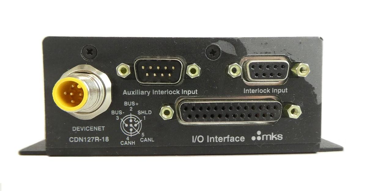 Used MKS Instruments CDN127R-18 I/O Interface Module AMAT 0190-51499 Working Surplus