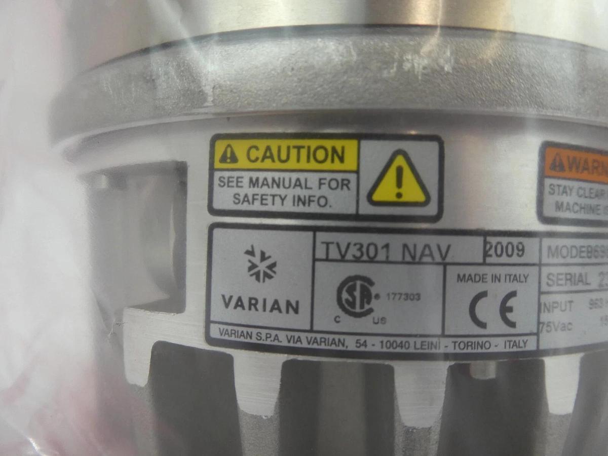 Used TV-301 Navigator Varian 9698918M012 Turbomolecular Pump Turbo Tested Working