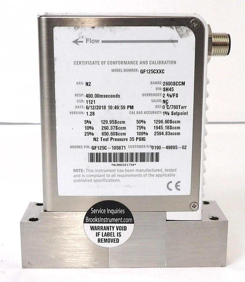 Used Brooks Instrument GF125C-105871 Mass Flow Controller MFC Reseller Lot of 10