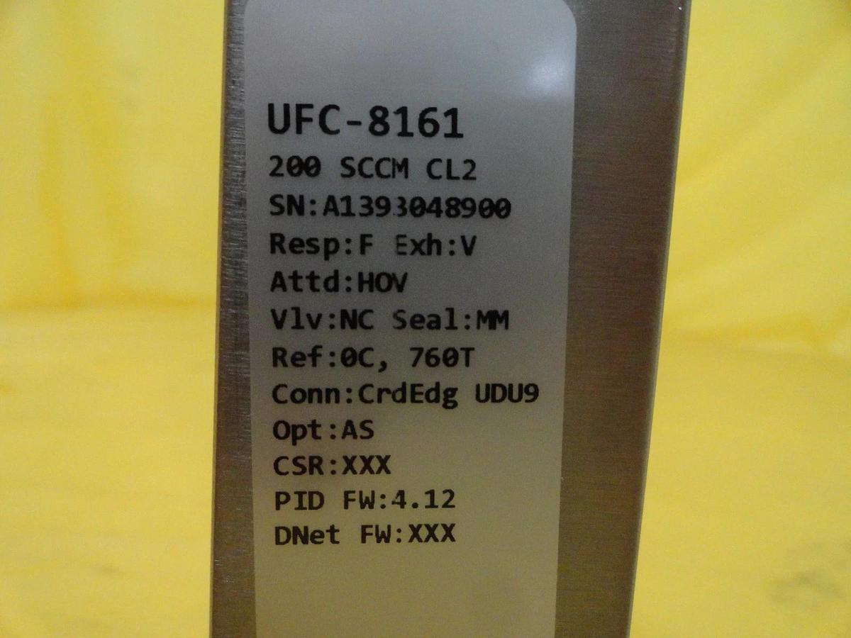 Used UNIT Instruments UFC-8161 Mass Flow Controller AMAT 3030-12413 200 SCCM Cl2 Used
