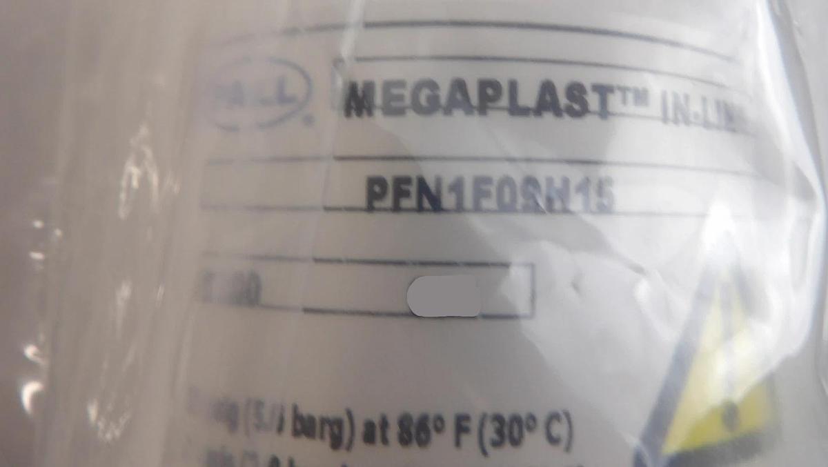 PALL PFN1F09H15 High Purity Fluid Filter Housing Megaplast In-Line New Surplus