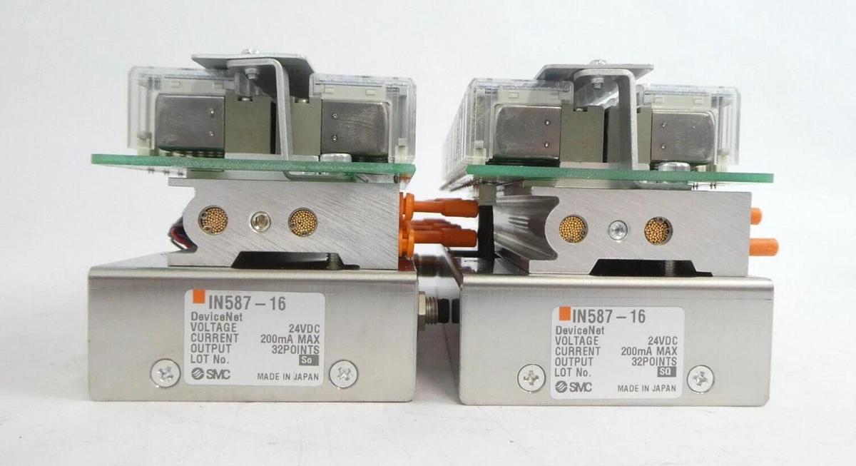 Used SMC IN587-16 16-Port Pneumatic Manifold Assembly Reseller Lot of 6 Working
