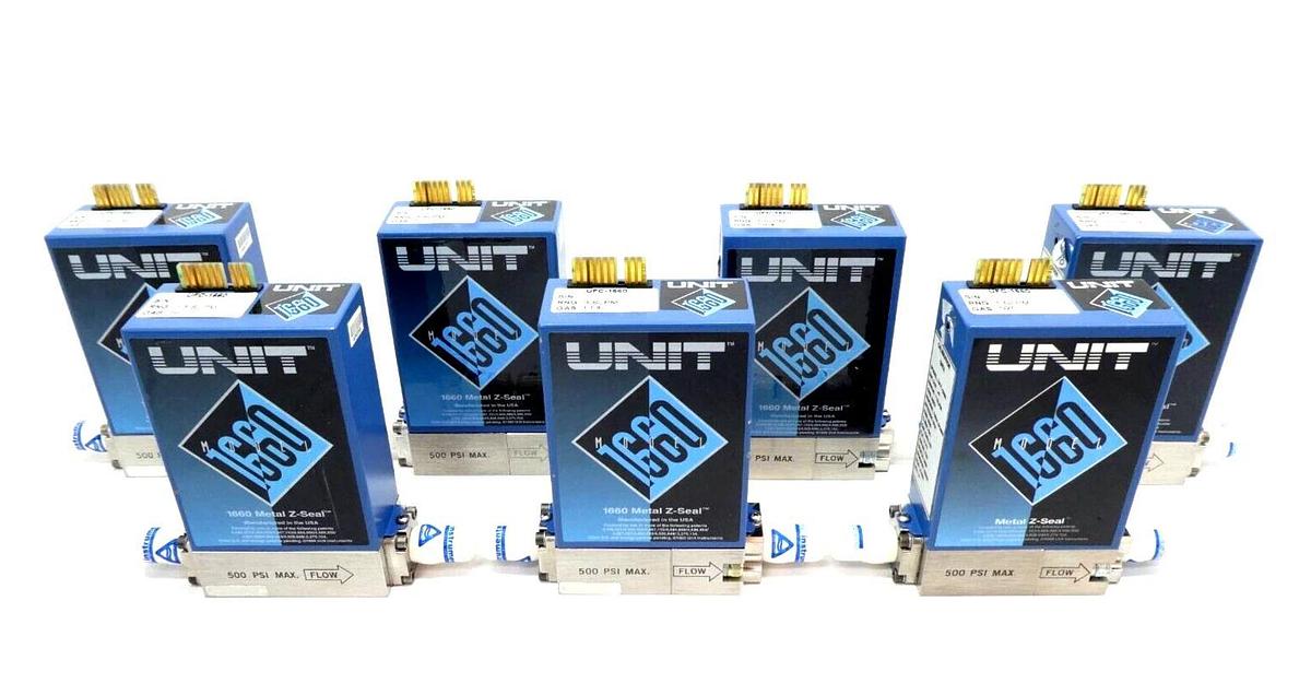 Refurbished UNIT UFC-1660 Mass Flow Controller MFC Reseller Lot of 7 OEM Refurbished