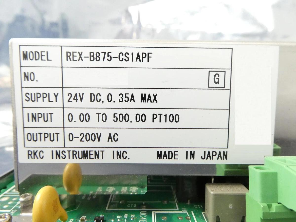Used RKC Instrument REX-B875-CS1APF Temperature Controller Working Surplus