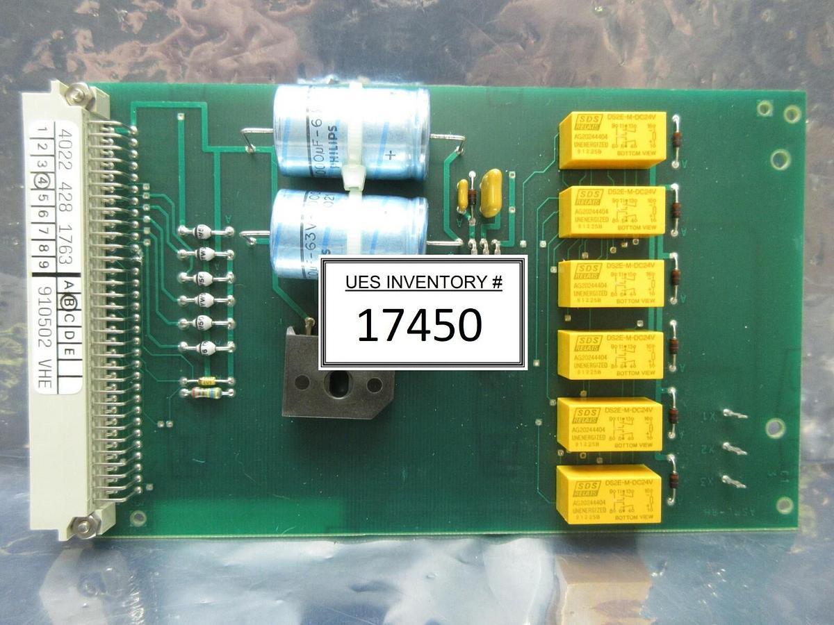 Used ASML 4022.428.1763 Relay PCB Card ASML PAS 5000/2500 Wafer Stepper Used Working