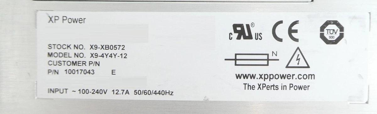Used XP Power X9-XB0572 Power Supply fleXPower X9-4Y4Y-12 10017043 Working Surplus