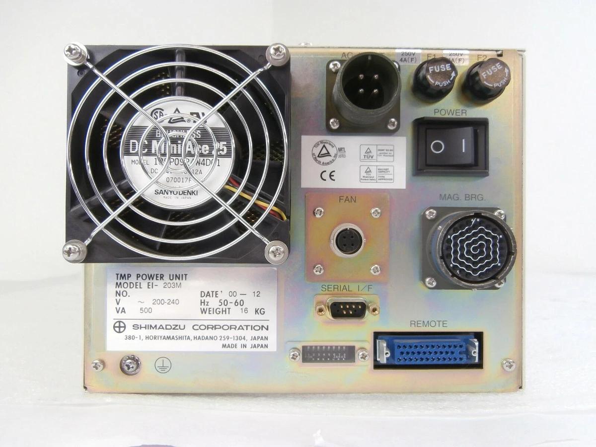 Used Shimadzu EI-203M Turbomolecular Pump Controller TMP Turbo Tested Working