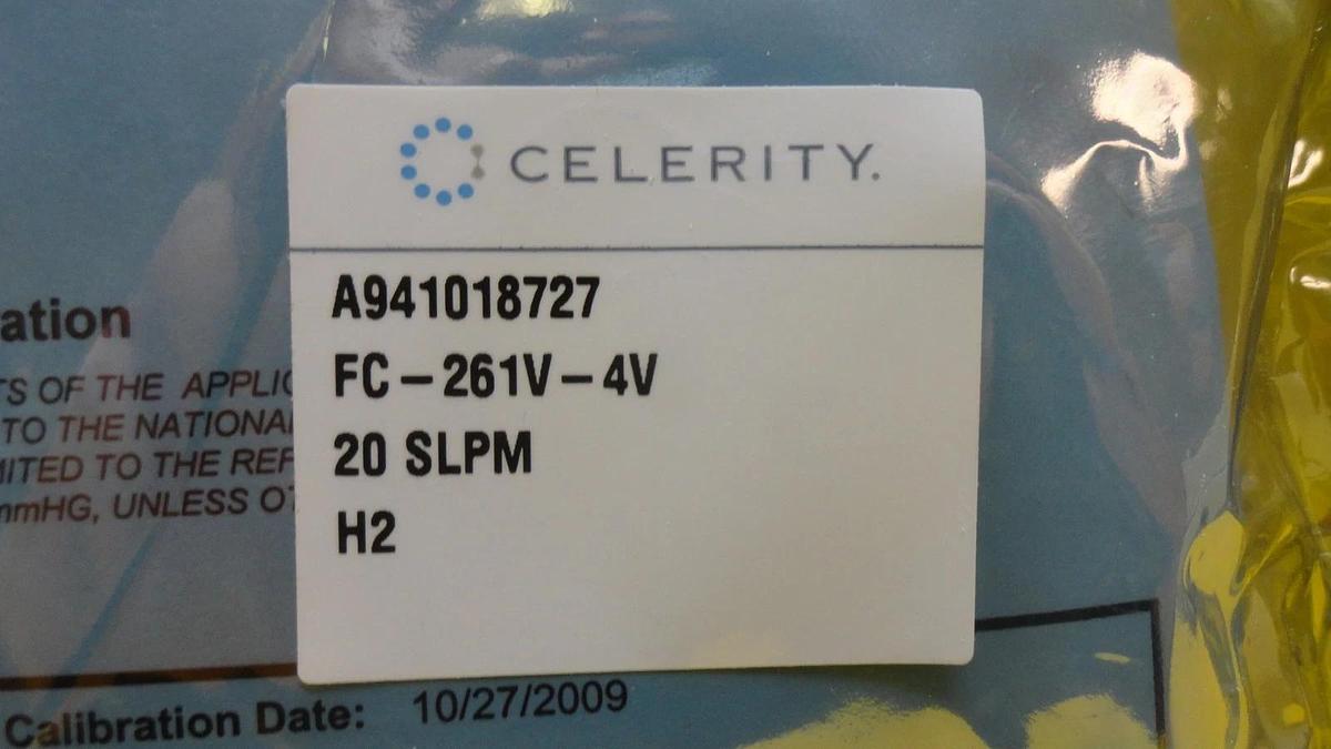 Used Celerity FC-261V-4V Mass Flow Controller MFC 54-106904A07 20 SLPM H2 New