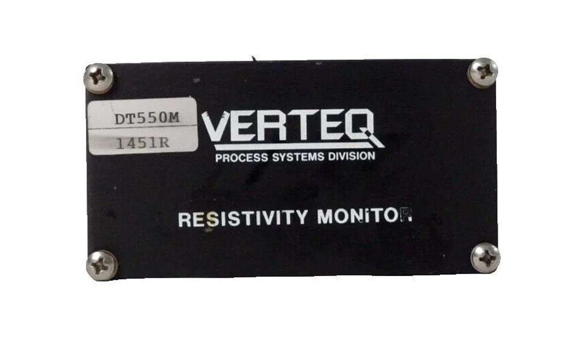 Used Verteq Process System DT550M SRD Spin Rinse Dryer Resistivity Monitor Surplus