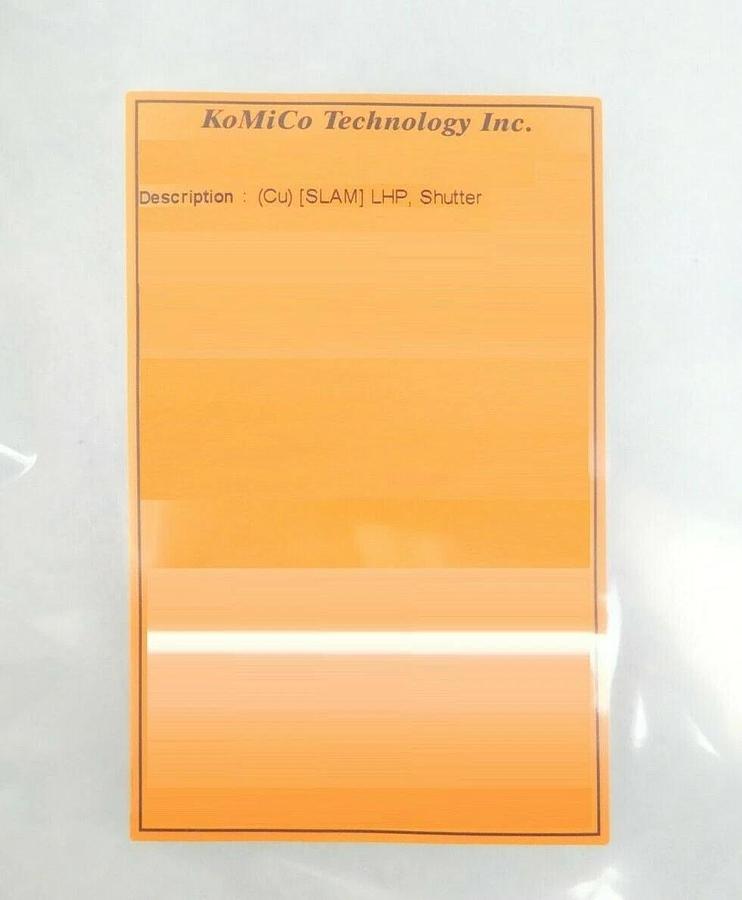 Refurbished KoMiCo 300mm Wafer LHP Shutter TEL 2910-100464-11 ACT12-300 Copper Refurbished