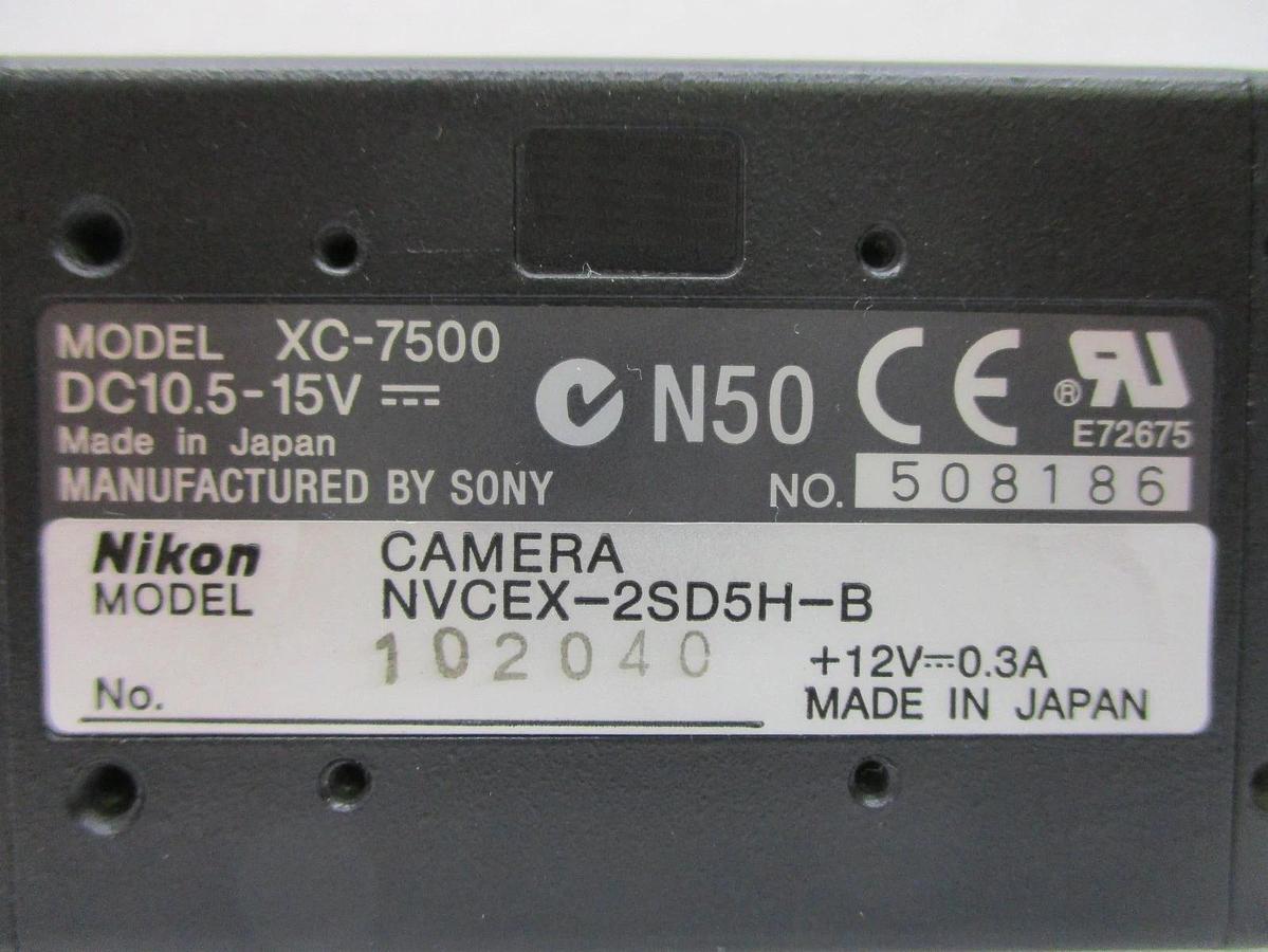 Used Sony XC-7500 VGA Camera Module Donpisha Nikon NVCEX-2SD5H-B NSR System Working
