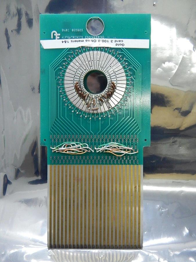 Used Alphatronics Gold Card 3 Probe Card PCB Standard B481 100.0 Ohms Meters 1&4 Used