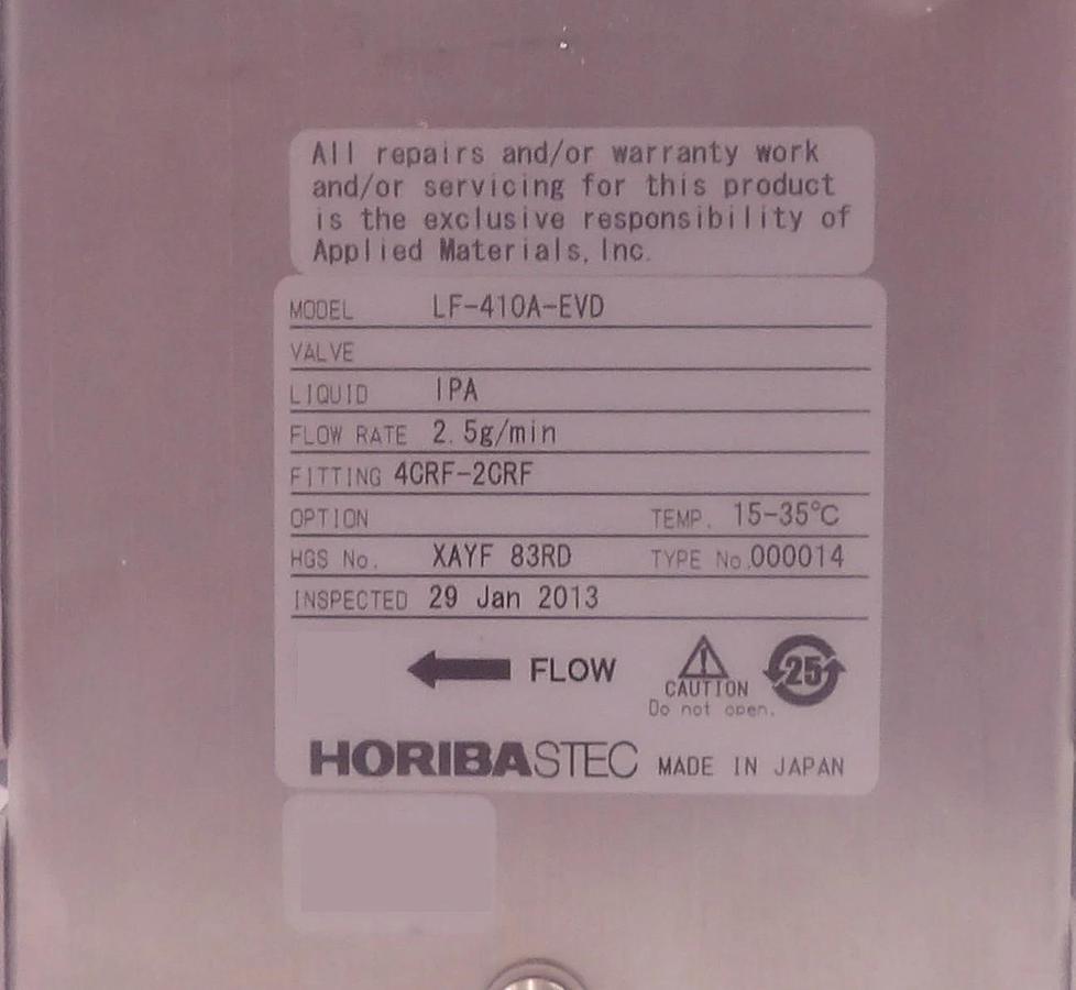 Refurbished Horiba STEC LF-410A-EVD Liquid Flow Meter AMAT 3030-11633 OEM Refurbished
