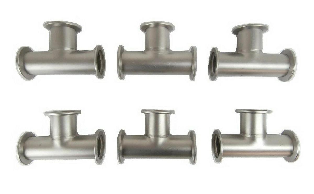 MKS Instruments NW40 4.5" Three Way Vacuum Tee Reseller Lot of 6 HPS Edwards New
