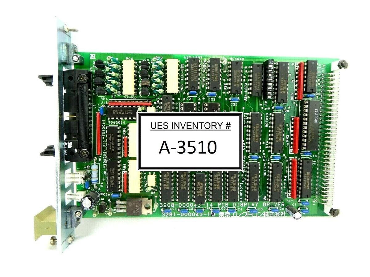 Used TEL Tokyo Electron 3281-000043-1A Display Driver PCB Card 3208-00043-14 P-8