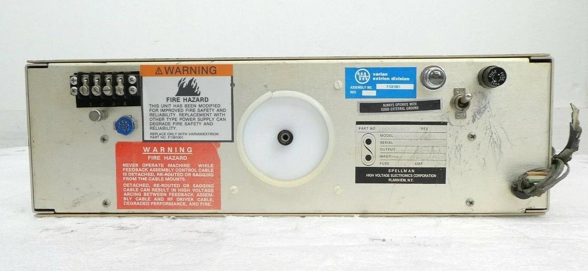 Used Spellman 106454-001 25kV Power Supply RHR25P250X695 Varian F1382001 Working