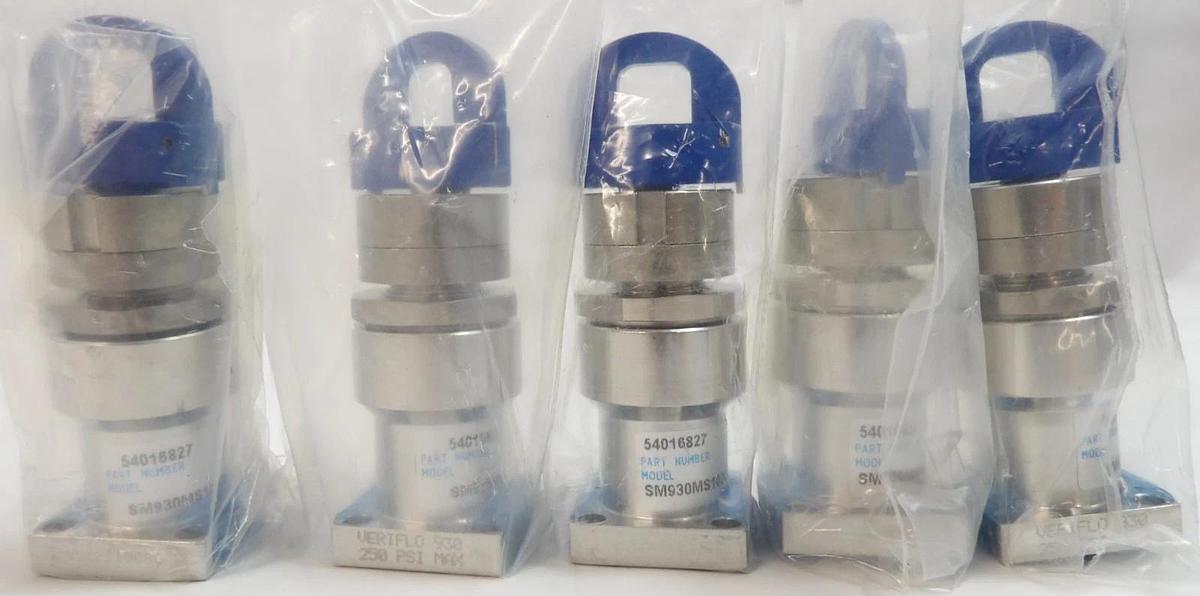 Parker Veriflo 54016827 Diaphragm Valve SM930MS102CK AMAT 3870-00573 Lot of 5