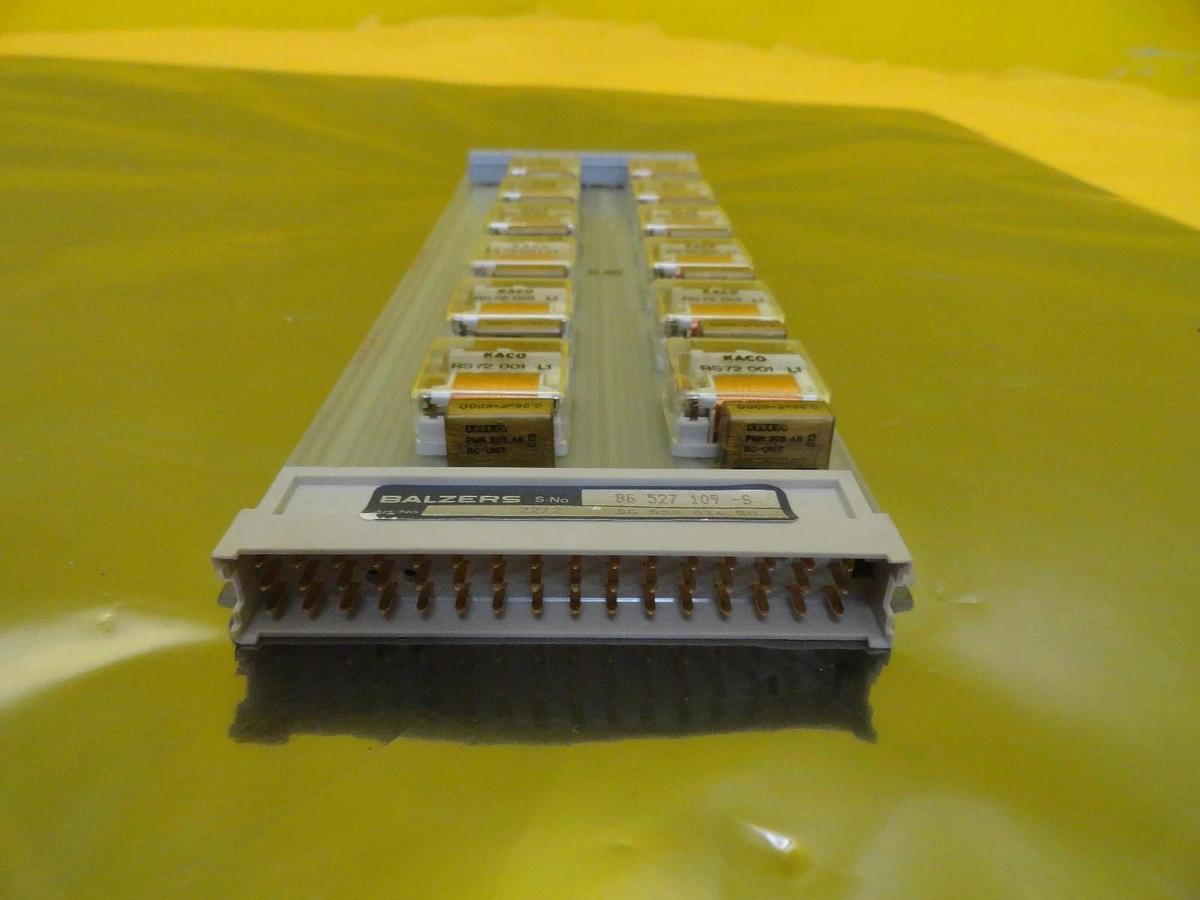 Used Balzers BG 527 036 BU 24V Relay PCB Card BG 527 109 S Used Working