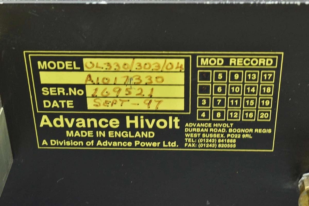 Used Advance Hivolt A1017330 Quad Steerer Lense 3A16 OL330/303/04 Spare Surplus