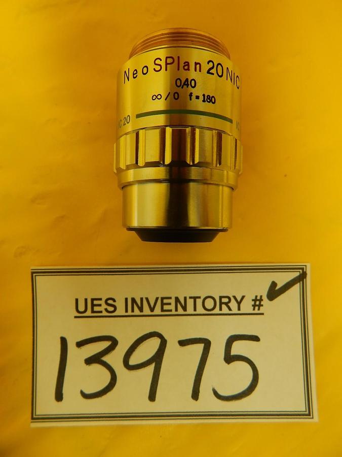 Used Olympus NeoSPlan 20 NIC 0.40 ∞/0 f=180 Microscope Objective IC 20 KLA-Tencor