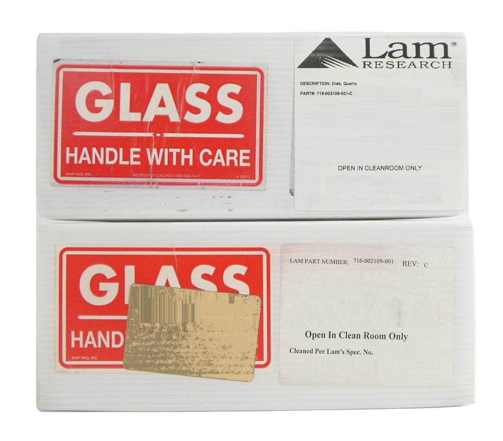 Refurbished Lam Research 716-002109-001 Quartz Disk Reseller Lot of 2 Refurbished