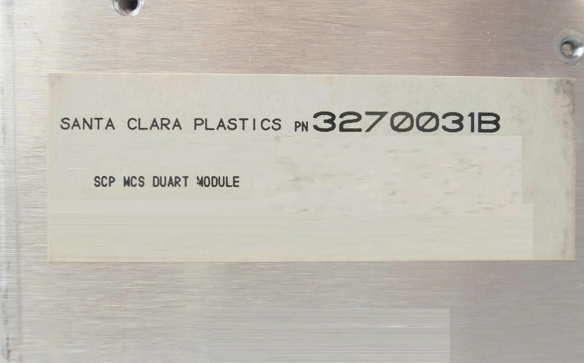 Used SCP Santa Clara Plastics 3270031B MCS DUART Module Working Surplus