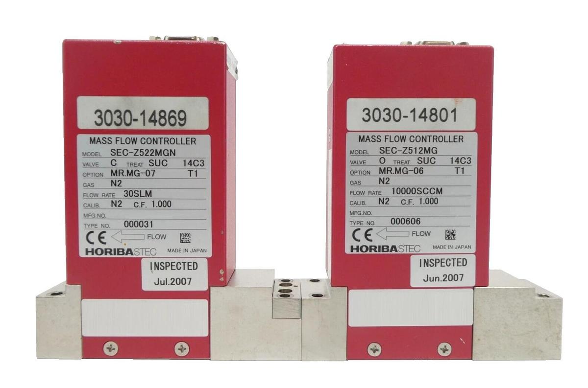 Used Horiba STEC Z500 Mass Flow Controller MFC SEC-Z522MGN SEC-Z512MG Lot of 8 Spare