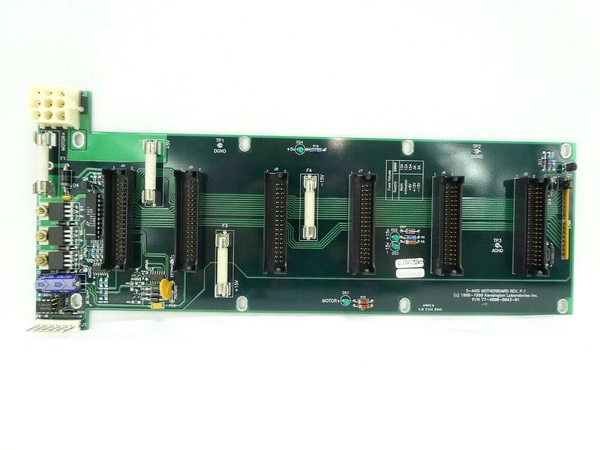 Used Kensington Laboratories 77-4000-6043-01 5-Axis Motherboard PCB Rev. P.1 Working