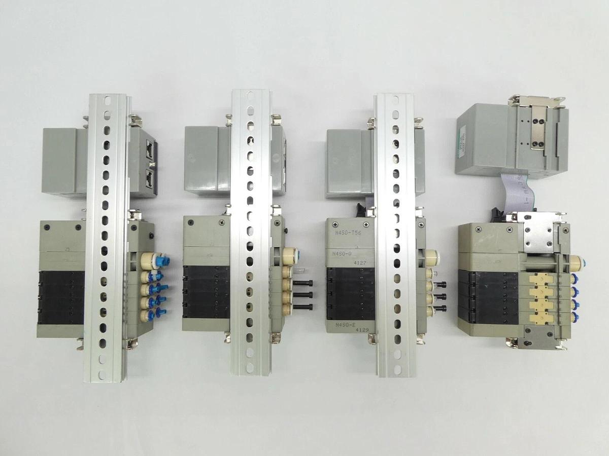 Used CKD N4S0 Series 4-Port Pneumatic Manifold N4S0-T56 with OPP3-1H Lot of 4 Working