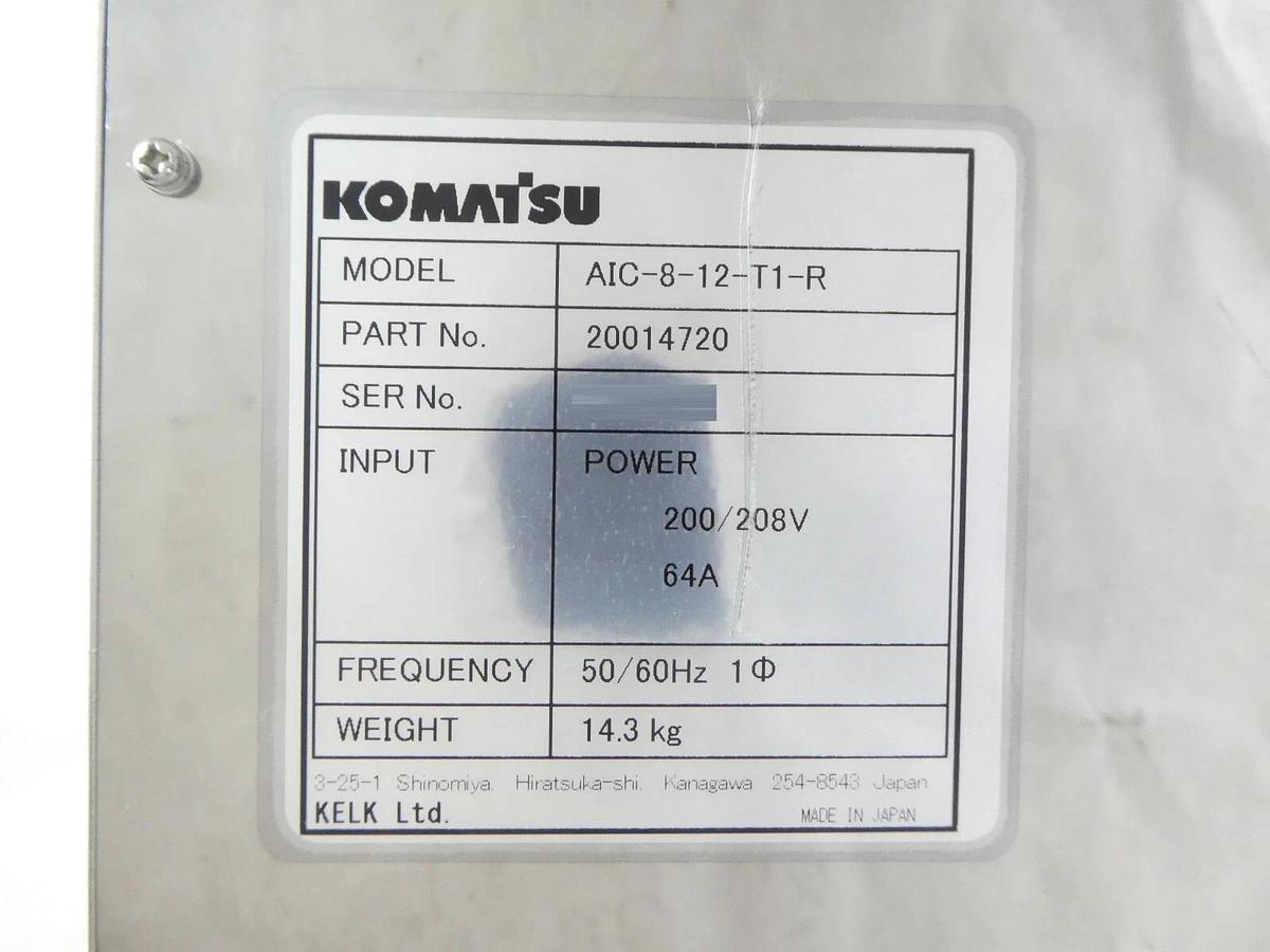 Used Komatsu Electronics 20014720 Temperature Controller AIC-8-12-T1-R Untested Spare