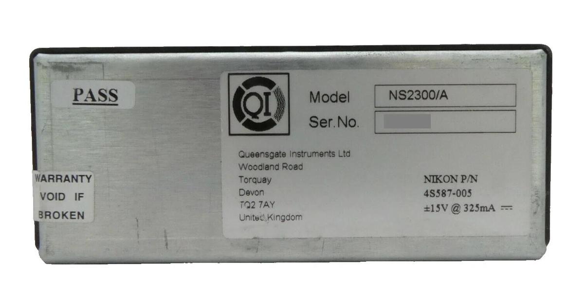 Used QI Queensgate Instruments NS2300/A Position Sensor Nikon 4S587-005 NSR Working