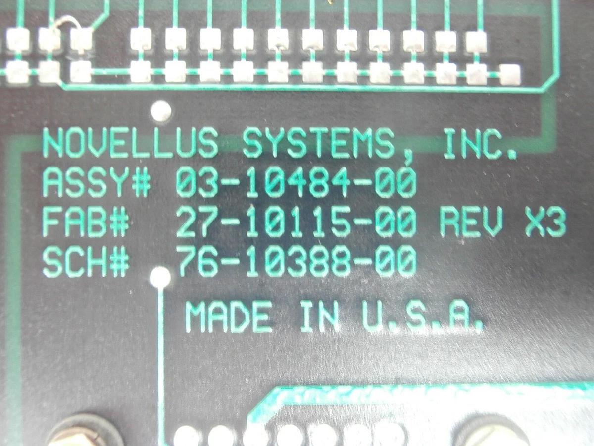 Used Novellus Systems 03-10484-00 Interface Board PCB 27-10115-00 Working Surplus
