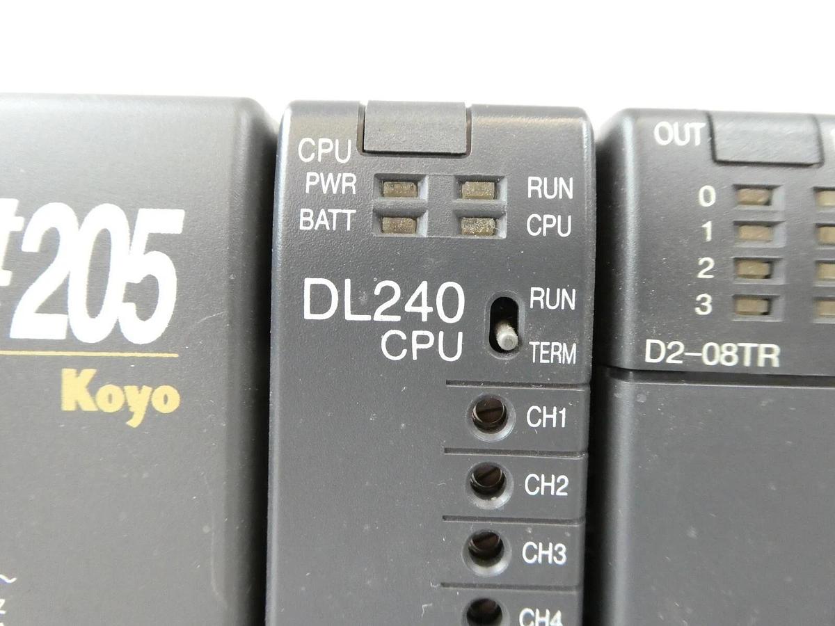 Used Automation Direct D2-09B-1 9-Slot PLC D2-16ND3-2 DirectLOGIC 205 Koyo Surplus
