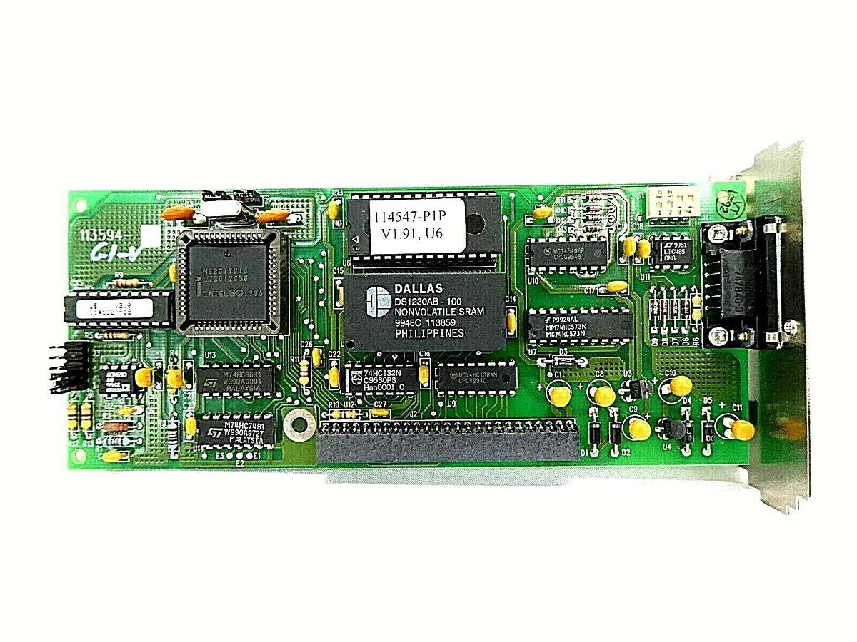 Used MKS Instruments 113594-G1-V Serial Interface PCB Card 113593-D Working Surplus