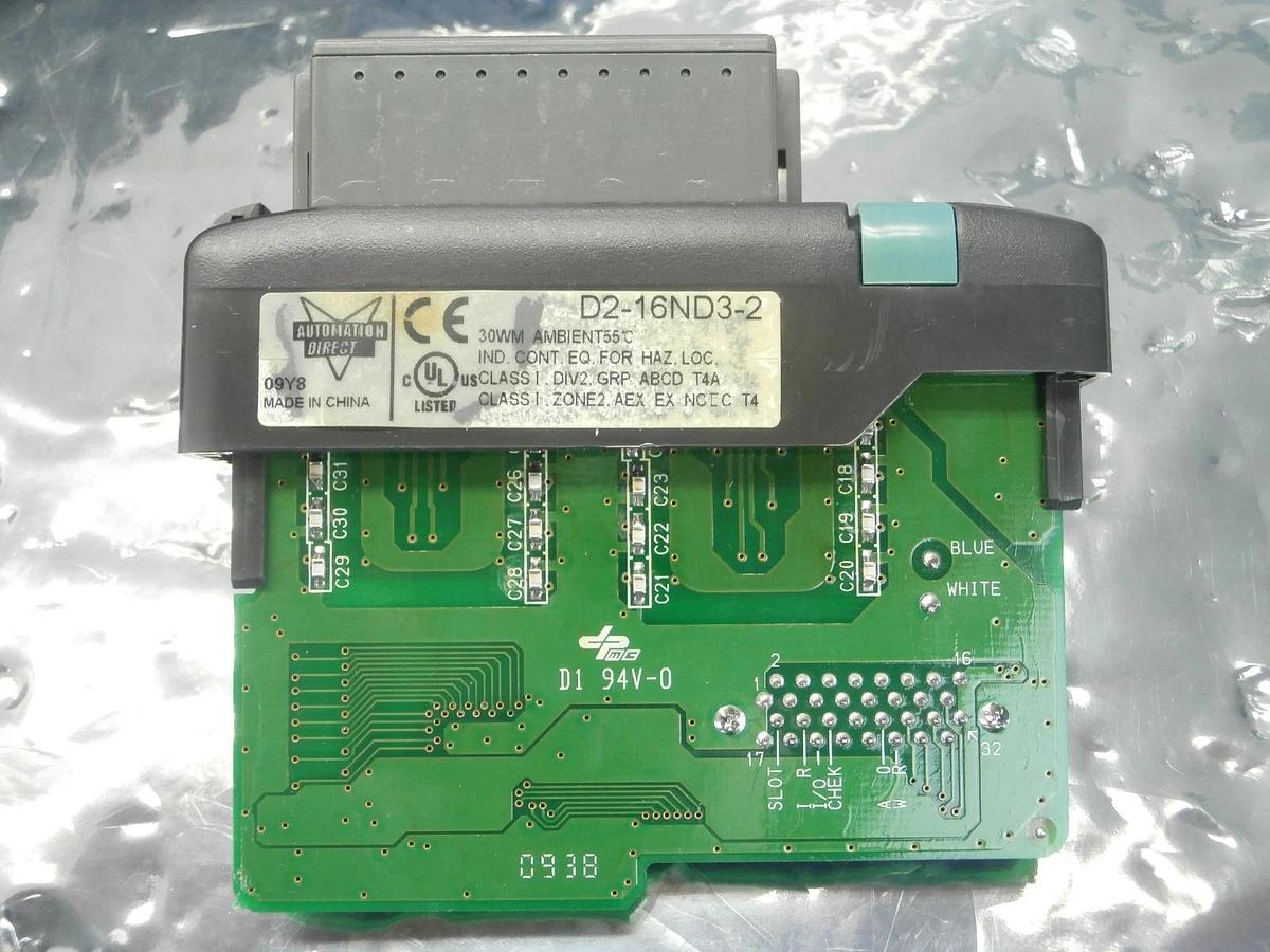 Used Automation Direct D2-09B-1 9-Slot PLC Controller DirectLOGIC 205 Missing Covers