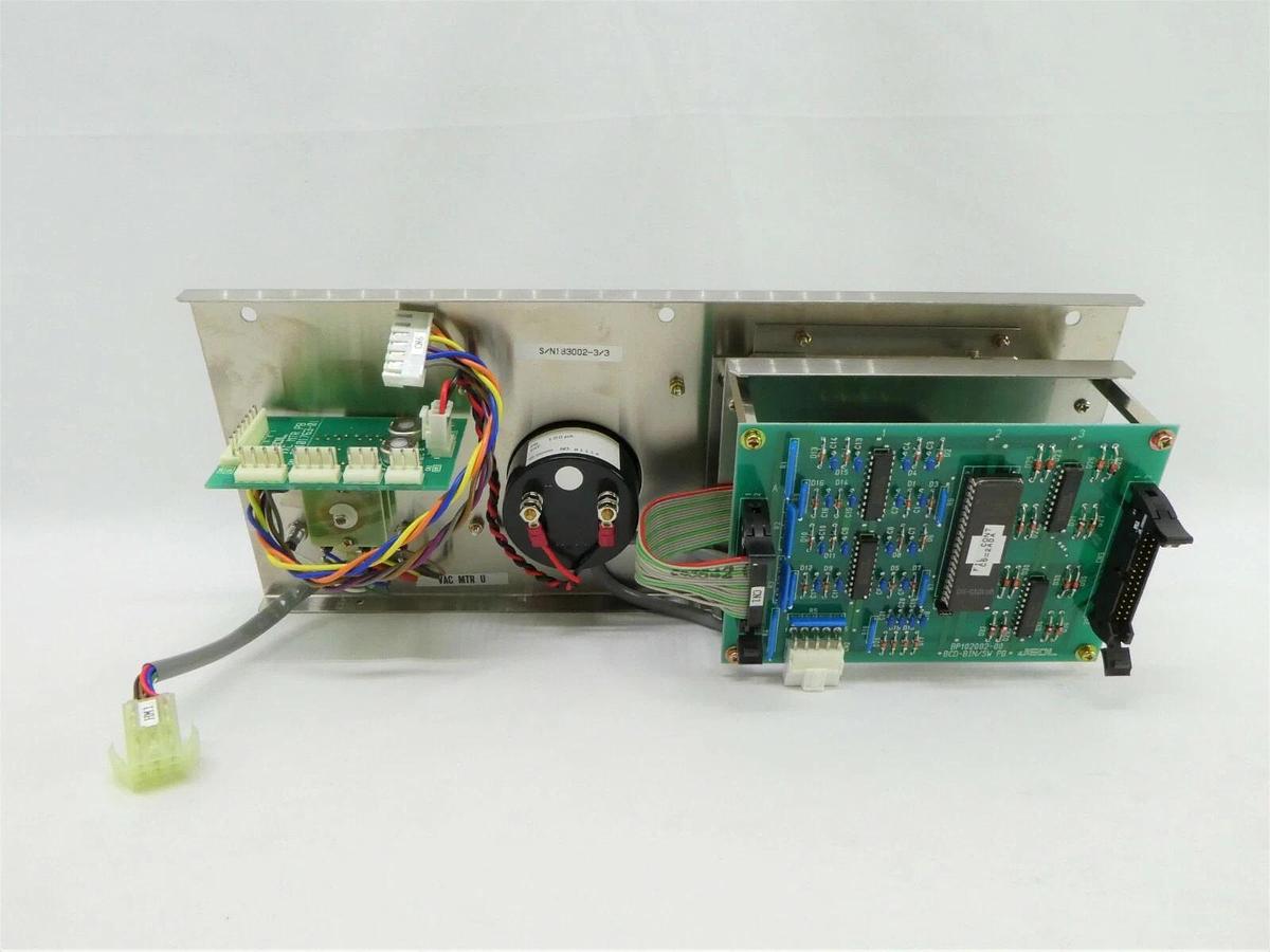 Used JEOL Stage Vacuum Control Panel BP102002-00 BCD-PIN/SW PB JWS-7555S SEM Working