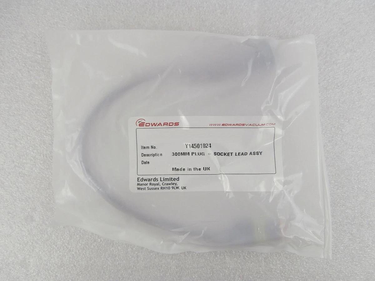 Used Edwards Y14501024 300mm Plug Socket Lead Assembly Reseller Lot of 12 New Surplus