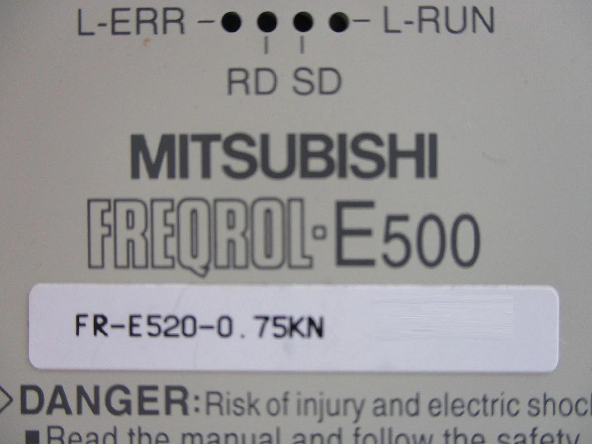 Used Mitsubishi Electric FR-E520-0.75KN Inverter FREQROL-E500 Reseller Lot of 2 Spare
