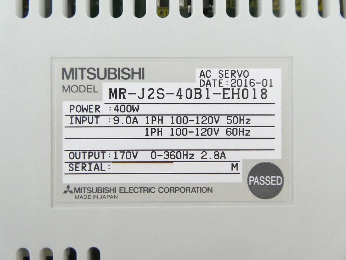 Used Mitsubishi Electric MR-J2S-40B1-EH018 AC Servo Driver MELSERVO Working Surplus