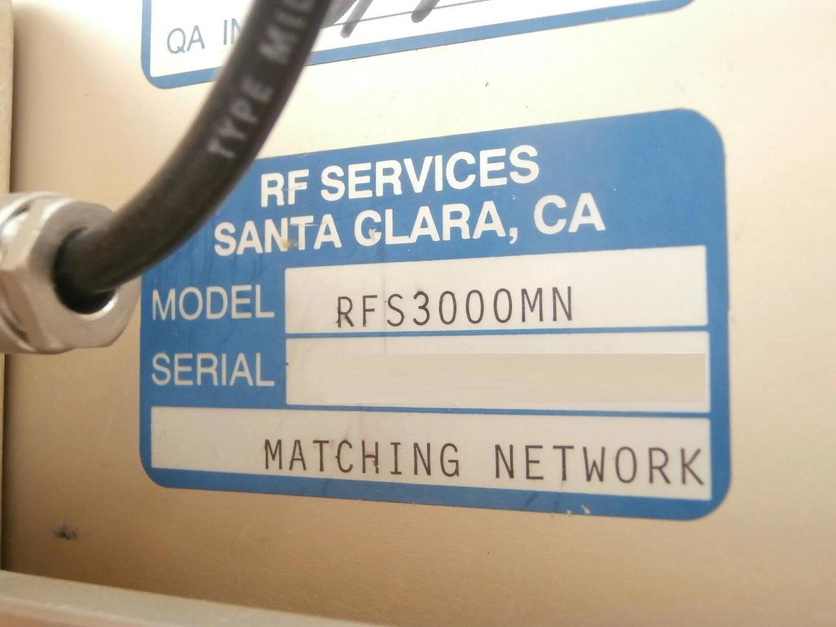 Used RF Services RFS3000MN RF Matching Network Novellus Systems 27-00001-00 Working
