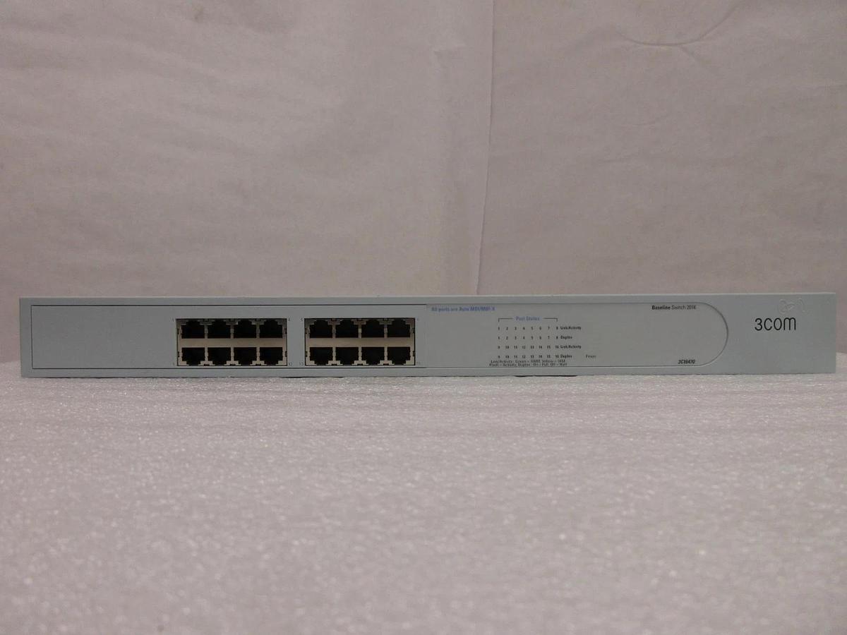 Used 3Com 1647-010-010-1.01 Baseline Switch 2016 3C16470 AMAT Quantum X Used Working