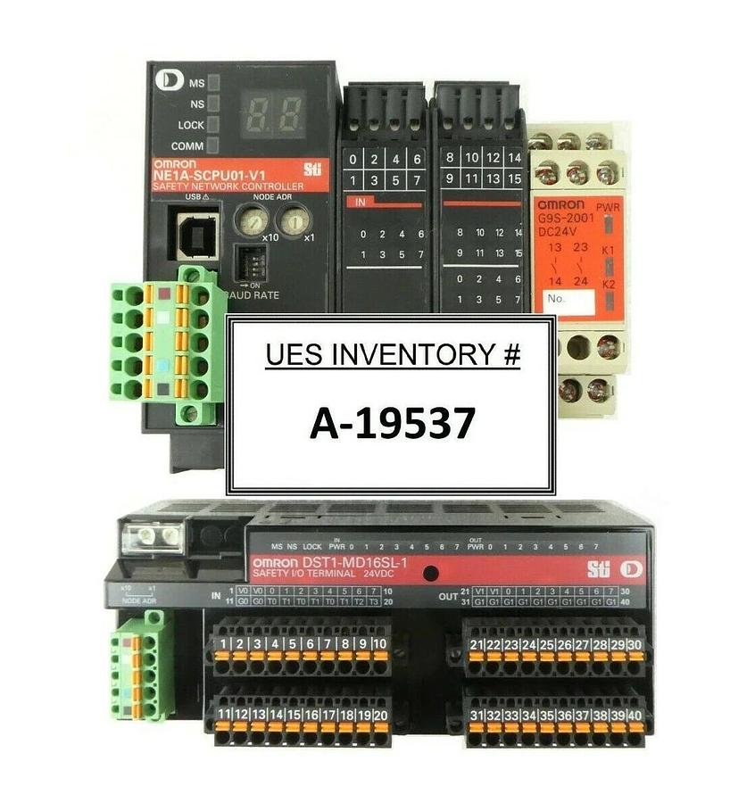 Used Rudolph F30 Safety Controller & Terminal Set of 3 NE1A-SCPU01-V1 DST1 Working