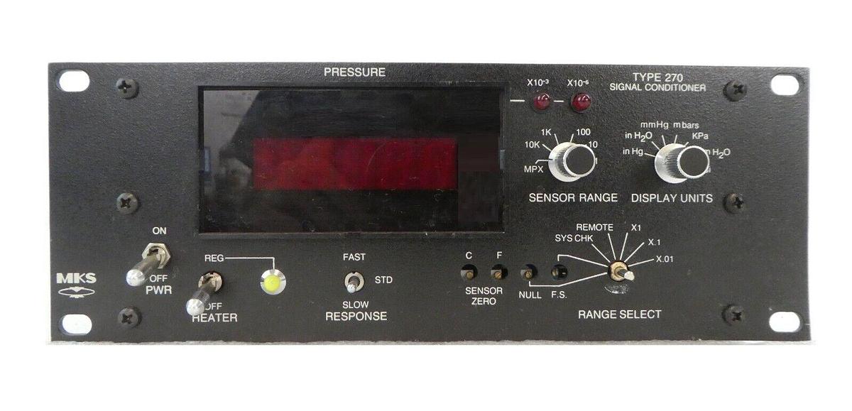 Used MKS Instruments 270C-4 Signal Conditioner Type 270 Missing Knob Working